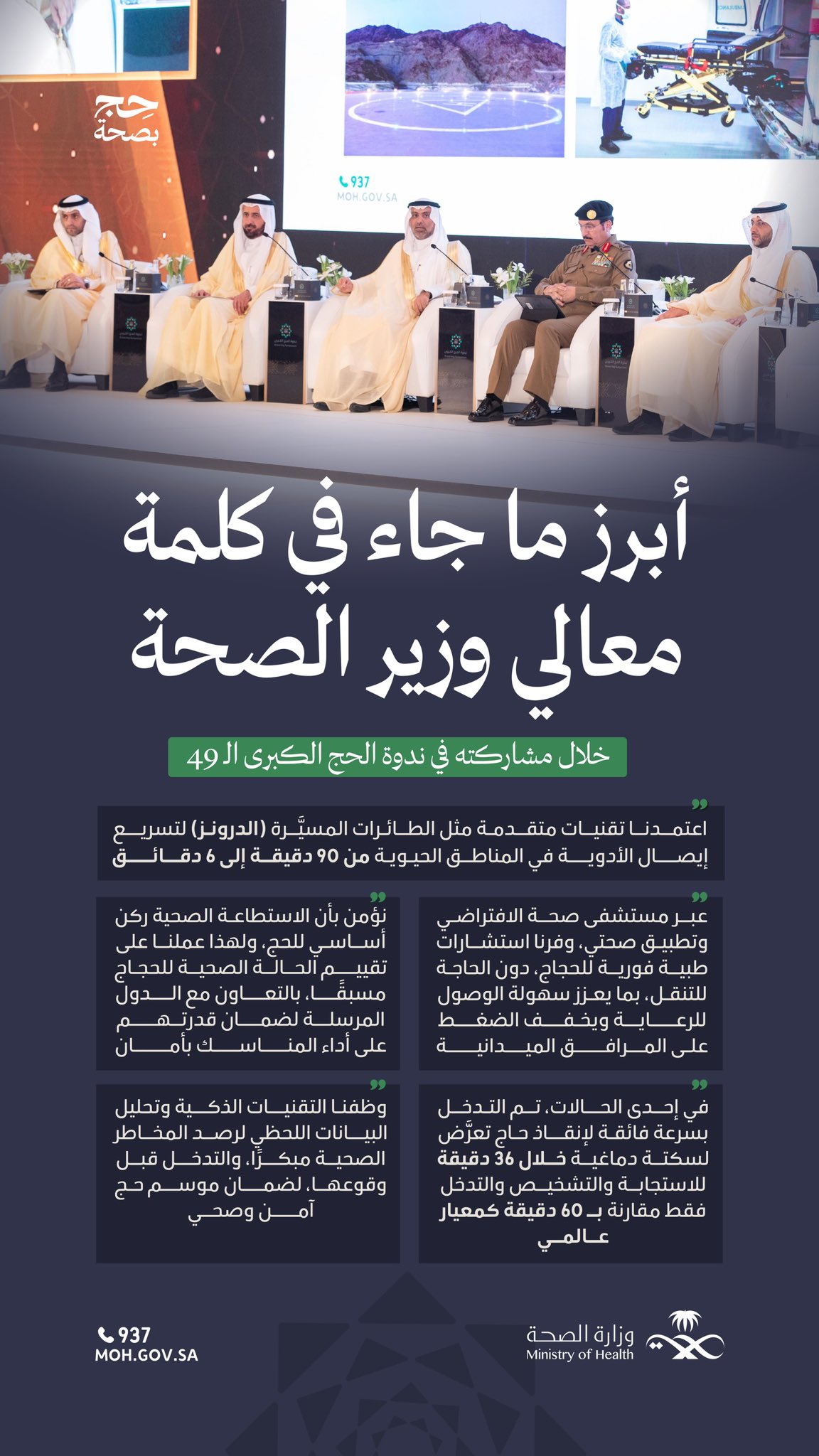 سلامة ضيوف الرحمن.. أولوية ✨

أبرز ما جاء في حديث معالي وزير الصحة خلال  #ملتقى_إعلام_الحج: الاستطاعة الصحية شرط أساسي لأداء الحج بأمان. 

#حج_بصحة
#يسر_وطمأنينة
